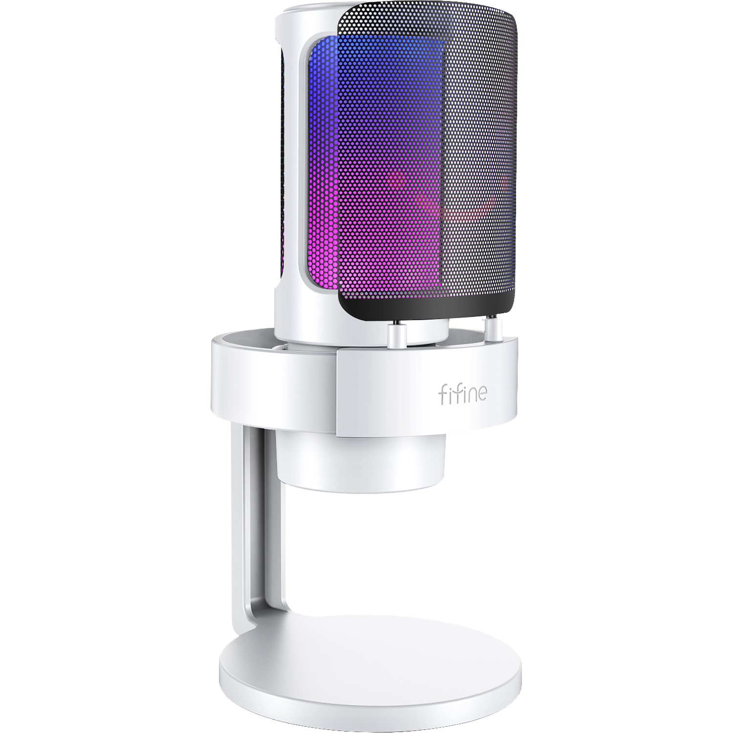 Купити FIFINE A8W White Студійний конденсаторний мікрофон з RGB