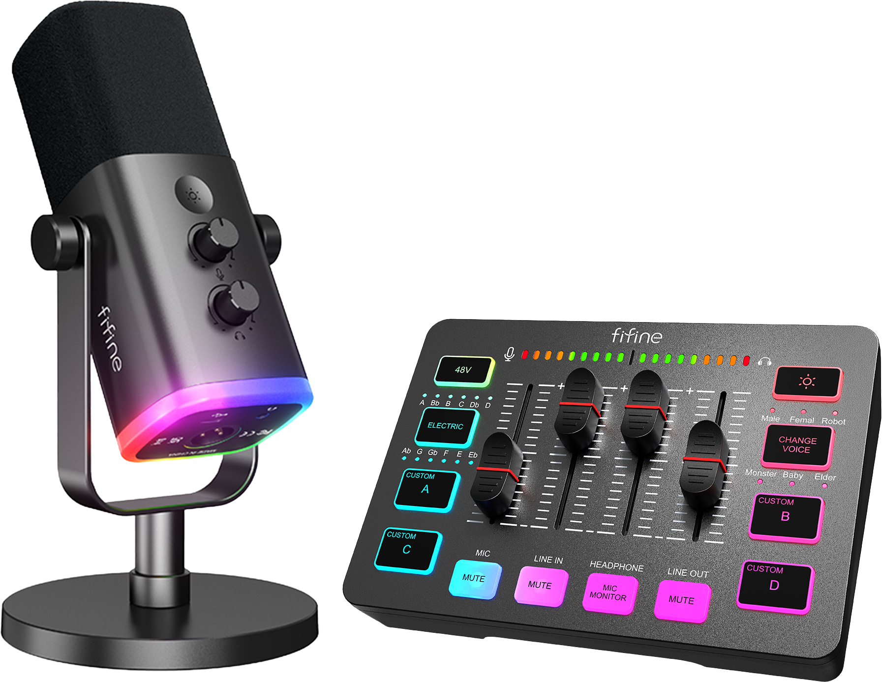 Fifine KS 5 & BM 88 セット Купити FIFINE KS5 Студійний динамічний мікрофон з розʼємом USB і