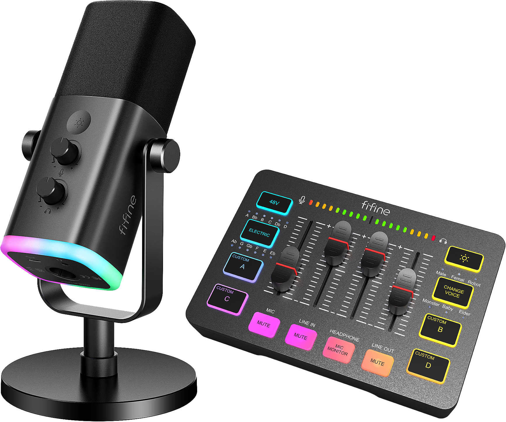 Fifine KS 5 & BM 88 セット Купити FIFINE KS5 Студійний динамічний мікрофон з розʼємом USB і